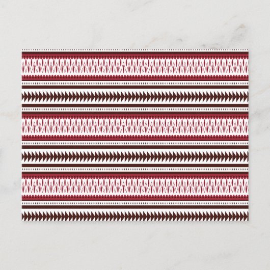 Een rood-wit gestreept patroon briefkaart (Voorkant)