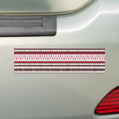 Een rood-wit gestreept patroon bumpersticker (Op auto)