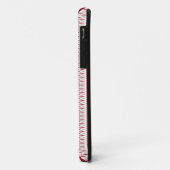 Een rood-wit gestreept patroon Case-Mate iPhone case (Achterkant/links)