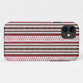 Een rood-wit gestreept patroon Case-Mate iPhone case (Achterkant (horizontaal))