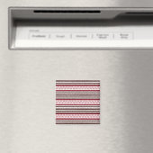 Een rood-wit gestreept patroon magneet (Insitu (Vaatwasser))