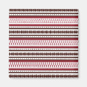 Een rood-wit gestreept patroon magneet (Voorkant)