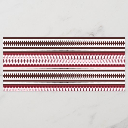 Een rood-wit gestreept patroon menu (Achterkant)