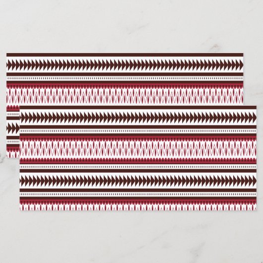 Een rood-wit gestreept patroon menu (Voorkant / Achterkant)