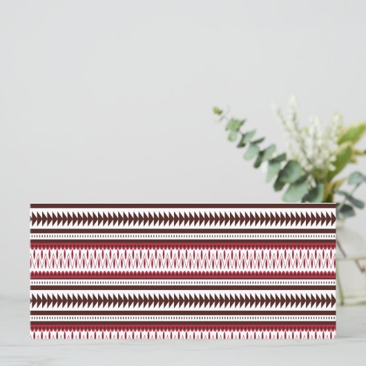 Een rood-wit gestreept patroon menu (Staand voorkant)