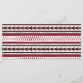 Een rood-wit gestreept patroon menu (Voorkant)