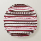 Een rood-wit gestreept patroon rond kussen (Voorkant)