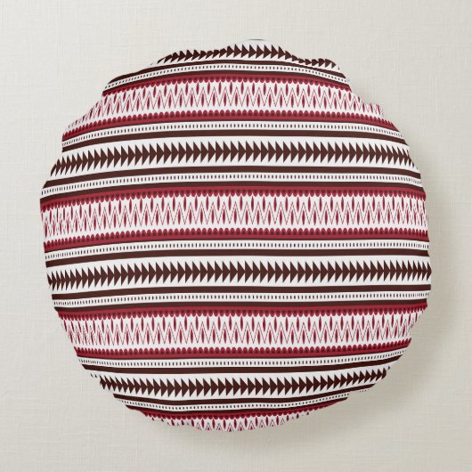 Een rood-wit gestreept patroon rond kussen (Achterkant)