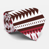 Een rood-wit gestreept patroon stropdas (Opgerold)