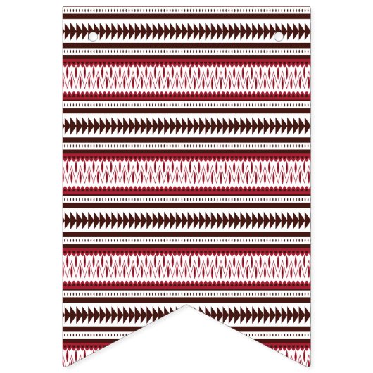 Een rood-wit gestreept patroon vlaggetjes (Tweede vlag)