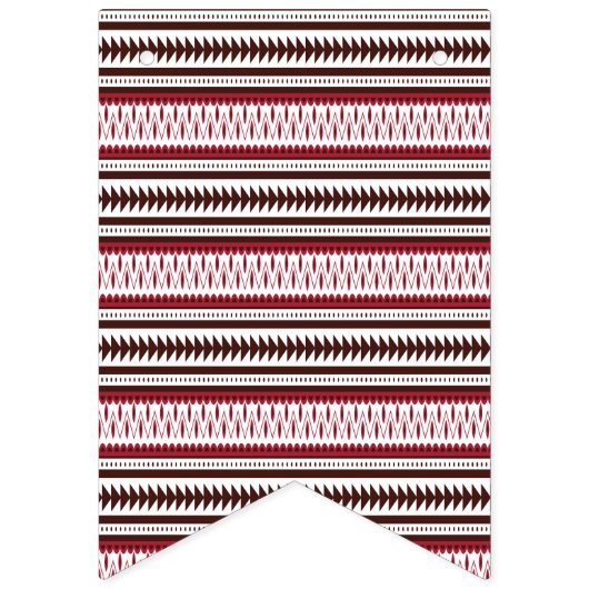 Een rood-wit gestreept patroon vlaggetjes (Derde vlag)