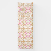 Een rood-wit patroonbeeld met een diamant spandoek (Verticaal)