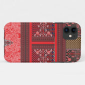 Een rood-zwart schilderij met een rood hart erop Case-Mate iPhone case (Achterkant (horizontaal))