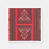 Een rood-zwart schilderij met een rood hart erop servet (Voorkant)