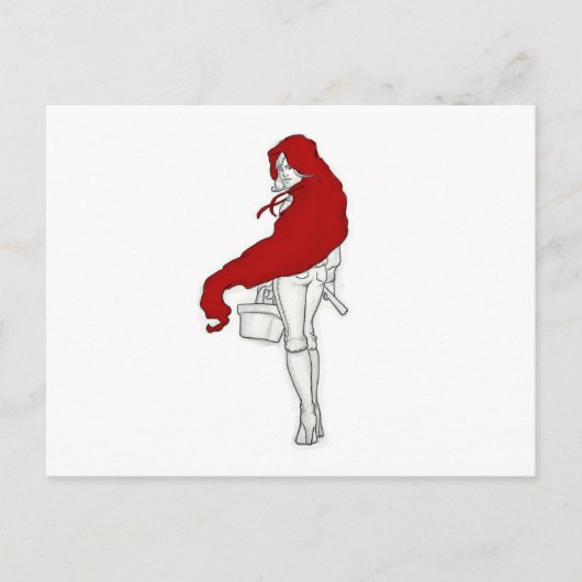 Een roodrijder Hood Briefkaart (Voorkant)