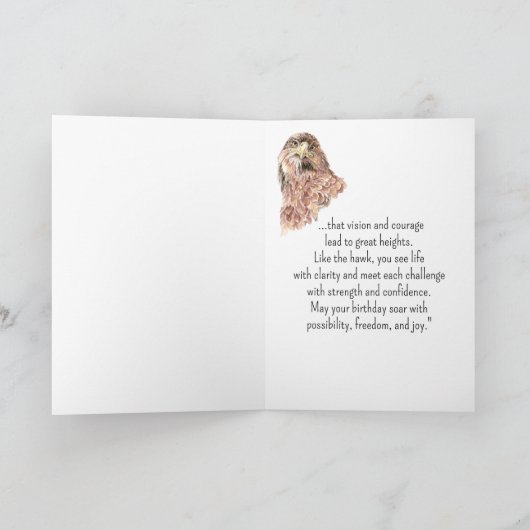 Een roodstaarthavik persoonlijkheid Verjaardag Fun Kaart (Binnen)