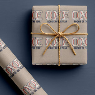 EEN Rookie of the Year Eerste verjaardag  Cadeaupapier