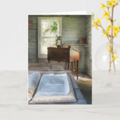 Eén Room Schoolhouse met Boek Kaart (Gele Bloem)