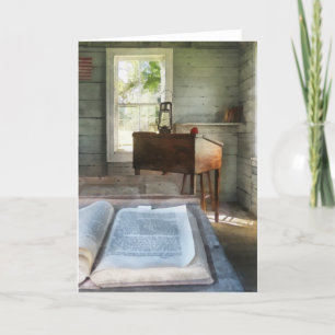 Eén Room Schoolhouse met Boek Kaart