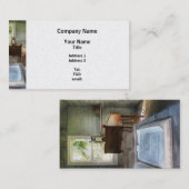 Eén Room Schoolhouse met Boek Visitekaartje (Voorkant / Achterkant)