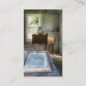 Eén Room Schoolhouse met Boek Visitekaartje (Achterkant)