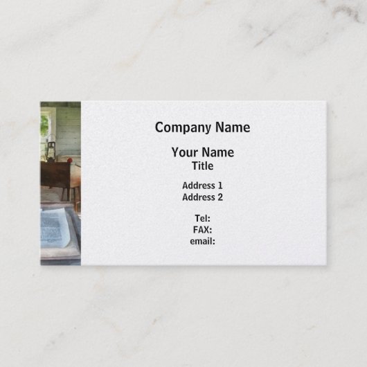 Eén Room Schoolhouse met Boek Visitekaartje (Voorkant)