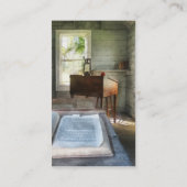 Eén Room Schoolhouse met Boek Visitekaartje (Achterkant)