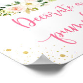 Een roomroze goudpleister drogen poster (Hoek)