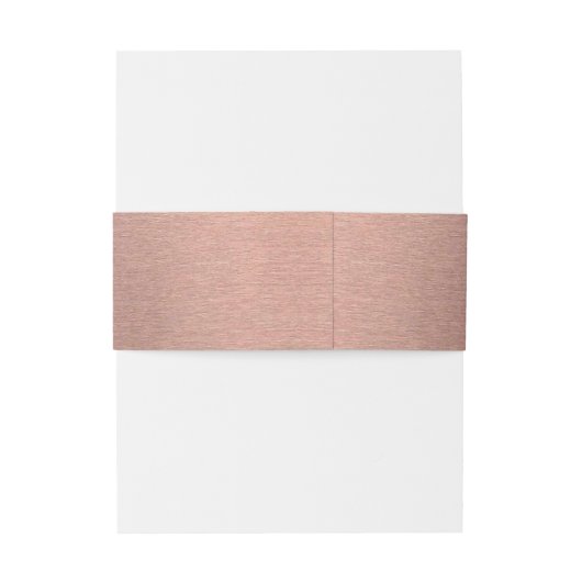 Een Roos goud en koperroze kleurenmoderne bruiloft Uitnodigingen Wikkel (Achterkant Voorbeeld)