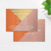 Een Roos Goud Koper Handtekening Bruiloft Drink Re Visitekaartjes (Bureau)