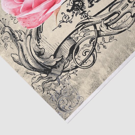 Een roos in Parijs Tissuepapier (Detail)