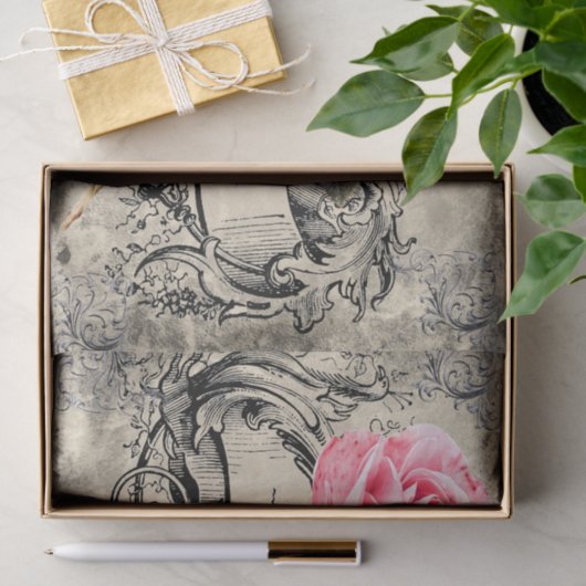 Een roos in Parijs Tissuepapier (Geschenk)