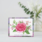 Een Roos is een briefkaart van de de groet van het (Staand voorkant)