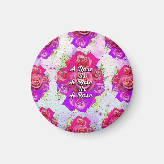 Een Roos is een Roos is een Roos Magneet (Voorkant)