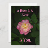 Een Roos is Roos ben jij! Feestdagenkaart (Voorkant / Achterkant)