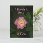 Een Roos is Roos ben jij! Feestdagenkaart (Staand voorkant)