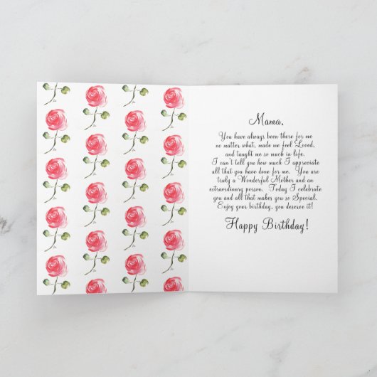 Eén Roos, Kaart op de geboorte (Binnen)