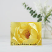 Een roos om je dag op te helderen! briefkaart (Staand voorkant)