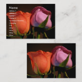 Een Roos paar Visitekaartje (Voorkant / Achterkant)
