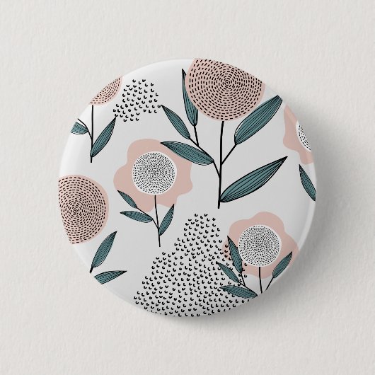 Een roos ronde button 5,7 cm (Voorkant)