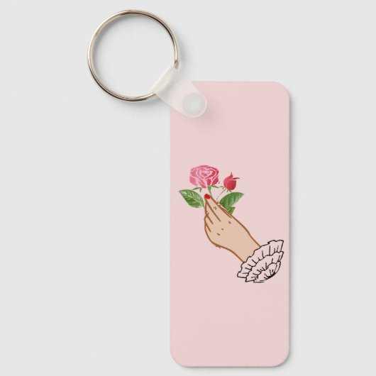 Een roos sleutelhanger (Voorkant)