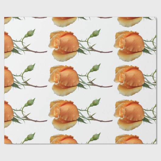 Eén roos snijden cadeaupapier (Vlak)