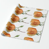 Eén roos snijden cadeaupapier (Uitgerold)