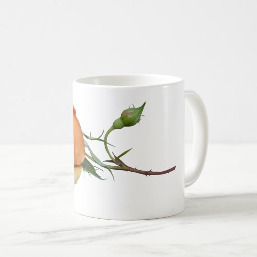 Eén roos snijden koffiemok (Voorkant rechts)