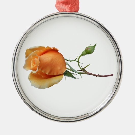 Eén roos snijden metalen ornament (Voorkant)