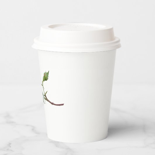 Eén roos snijden papieren bekers (Links)
