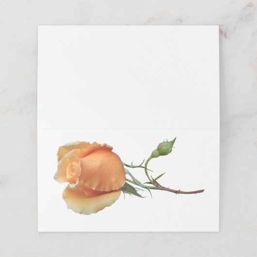 Eén roos snijden plaatskaartje (Buitenkant ongevouwen)