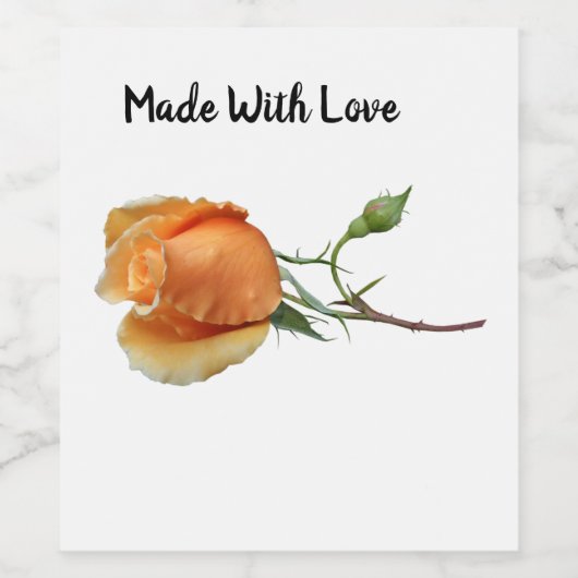 Eén roos snijden wijn etiket (Enkel label)