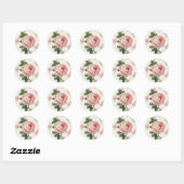 Een Roos voor een Roos  roze bloemmotief Ronde Sticker (Vel)
