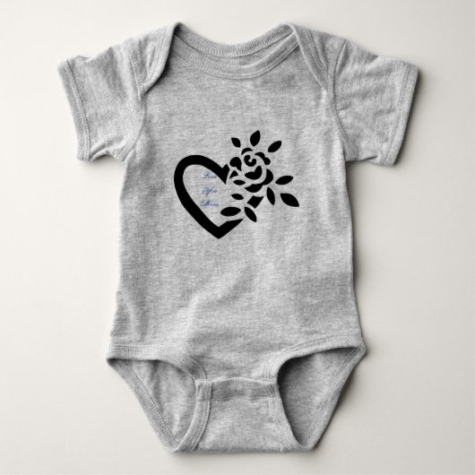 Een roos voor je baby. romper (Voorkant)